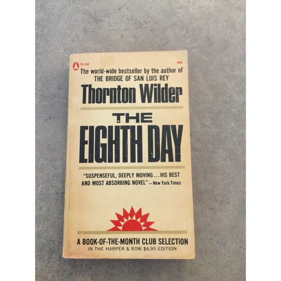 The Eighth Day By Thornton Wilder 1967 Paperback 1st Edition Vintage Harper Row - Picture 1 of 4